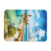 Magnet Flexible Parc national des Tortugas à sec Peinture aquarell (Horizontal)