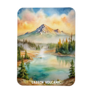 Magnet Flexible Parc national des volcans de Lassen Peinture aquar