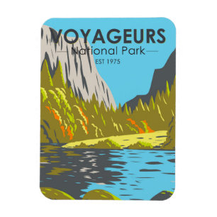 Magnet Flexible Parc national des Voyageurs Minnesota Vintage