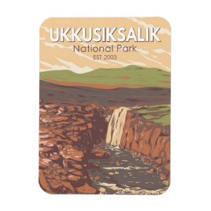 Magnet Flexible Parc national du Canada Ukkusiksalik Vintage de vo