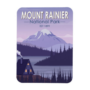 Magnet Flexible Parc national du Mont Rainier Washington Cabine Re