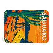 Magnet Flexible Parc national du Saguaro Arizona Vintage (Horizontal)