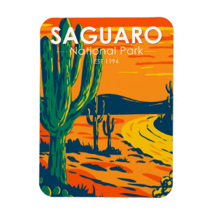 Magnet Flexible Parc national du Saguaro Arizona Vintage