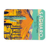 Magnet Flexible Parc National Du Saguaro Cactus Au Printemps Vinta (Horizontal)