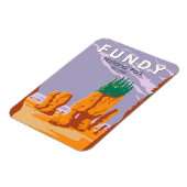 Magnet Flexible Parc national Fundy Canada Tourisme Vintage (Côté Gauche)