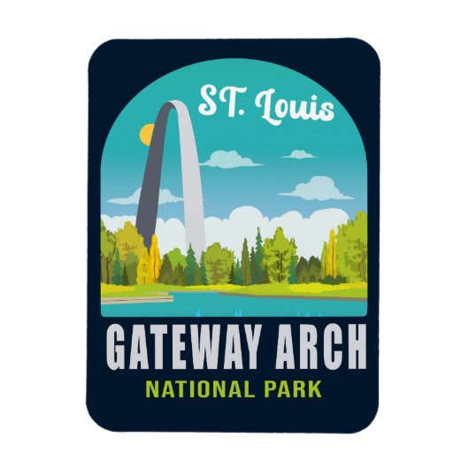 Magnet Flexible Parc national Gateway Arch Saint Louis - Missouri (Vertical)