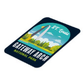 Magnet Flexible Parc national Gateway Arch Saint Louis - Missouri (Côté Gauche)