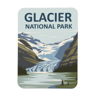 Magnet Flexible Parc national Glacier Art de voyage