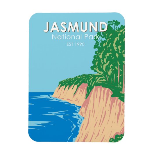 Magnet Flexible Parc national Jasmund Chalk Cliffs Allemagne Vinta (Vertical)
