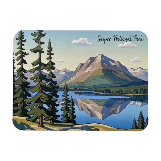 Magnet Flexible Parc national Jasper Canada (Horizontal)