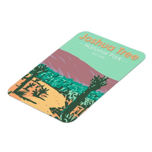 Magnet Flexible Parc national Joshua Tree Cholla Cactus Garden (Côté Gauche)