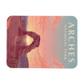 Magnet Flexible Parc national Moab Utah Arches coucher du soleil (Horizontal)