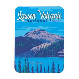 Magnet Flexible Parc national volcanique de Lassen Illustration Vo