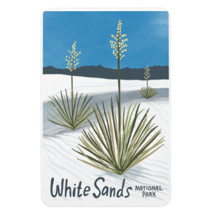 Magnet Flexible Parc national White Sands New Mexico Gypsum Yucca