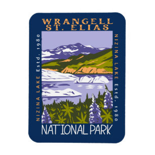 Magnet Flexible Parc national Wrangell St Elias Vintage en détress