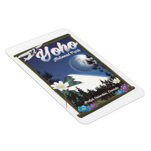 Magnet Flexible Parc national Yoho Canada Affiche de voyage Vintag