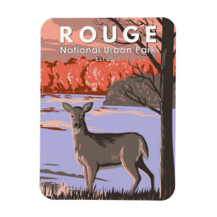 Magnet Flexible Parc urbain national de Rouge Canada VoyVintage