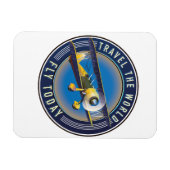 Magnet Flexible Parcourez le patch voyage World Fly Today (Horizontal)