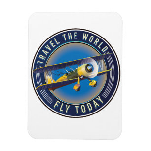 Magnet Flexible Parcourez le patch voyage World Fly Today