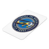 Magnet Flexible Parcourez le patch voyage World Fly Today (Côté Gauche)