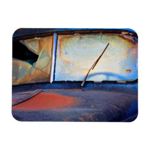 Magnet Flexible Pare-brise d'un vieux camion rouillé