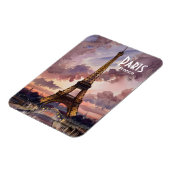 Magnet Flexible Paris Eiffel Tower Twilight Watercolor Painting (Côté Gauche)