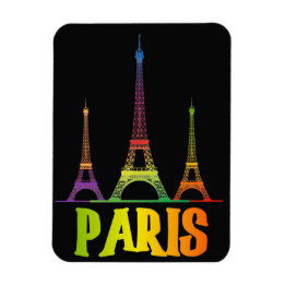 MAGNET FLEXIBLE PARIS ET TOUR EIFFEL AUX COULEURS GRADIENTES, INCO