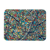 Magnet Flexible Paris France | Carte colorée (Horizontal)