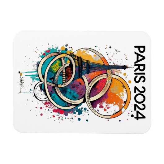 Magnet Flexible Paris France Tour Eiffel Cadeau (Horizontal)