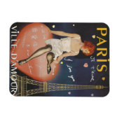 Magnet Flexible Paris je t'aime, vieille affiche. (Horizontal)