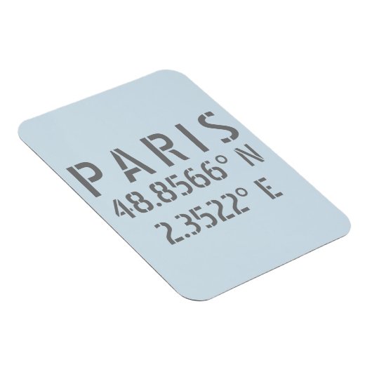 Magnet Flexible Paris Latitude & Longitude (Côté Droit)