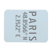 Magnet Flexible Paris Latitude & Longitude (Horizontal)