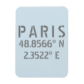 Magnet Flexible Paris Latitude & Longitude (Vertical)