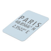 Magnet Flexible Paris Latitude & Longitude (Côté Gauche)