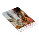 Magnet Flexible Paris Montmartre au frigo aimant le soir (Côté Droit)