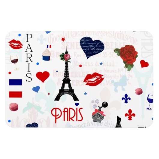 Magnet Flexible Paris motif avec Tour Eiffel (Horizontal)