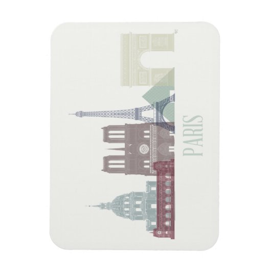 Magnet Flexible Paris Skyline (Vertical)