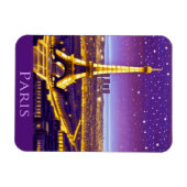 Magnet Flexible Paris sous un ciel étoilé violet (Horizontal)