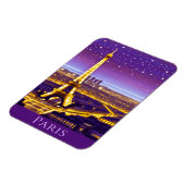 Magnet Flexible Paris sous un ciel étoilé violet (Côté Gauche)