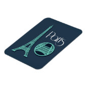 Magnet Flexible Paris Turquoise (Côté Gauche)