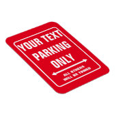 Magnet Flexible PARKING SUR MESURE SEULEMENT signer drôle aimant f (Côté Droit)