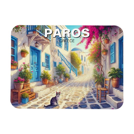Magnet Flexible Paros Grèce Îles Travel (Horizontal)