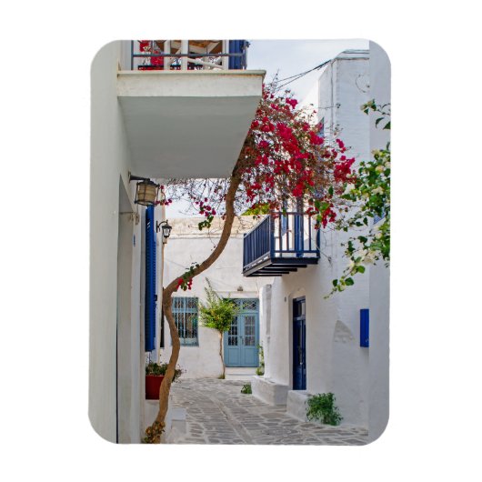 Magnet Flexible Paros Parikia Allée d'été (Vertical)