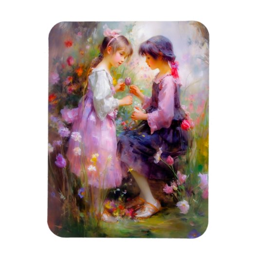 Magnet Flexible Partager Roses et amitié (Vertical)