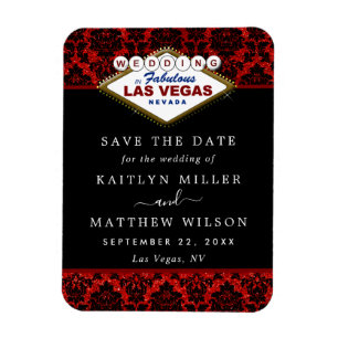 Magnet Flexible Parties scintillant Damask Las Vegas Mariage Enreg