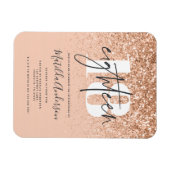 Magnet Flexible Parties scintillant de pêche moderne fille typogra (Horizontal)