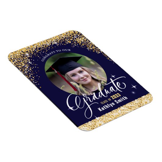 Magnet Flexible Parties scintillant d'or élégant Sparkling Graduat (Côté Droit)