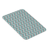 Magnet Flexible Parties scintillant en argent et ZigZag Turquoise (Côté Droit)