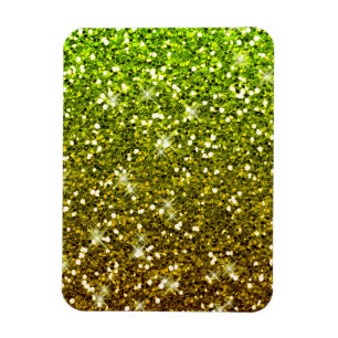 Magnet Flexible Parties scintillant en or vert clair chatoyantes