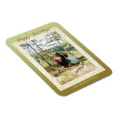 Magnet Flexible Parties scintillant encadrée une photo Joyeux vaca (Côté Droit)